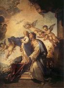 Luca Giordano Holy Ana and the nina Maria Second mitade of the 17th century France oil painting artist